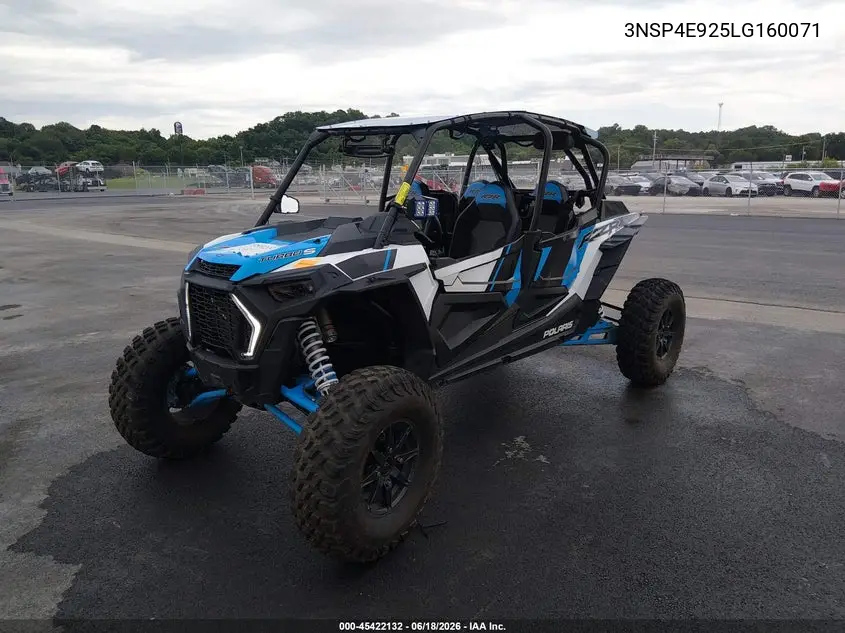2020 Polaris Rzr Xp 4 Turbo S Velocity VIN: 3NSP4E925LG160071 Lot: 45422132