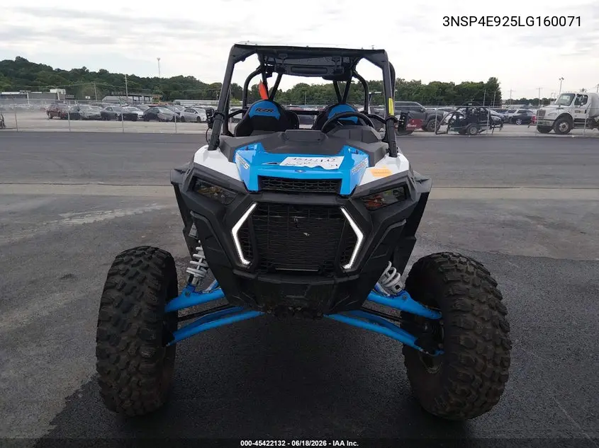 2020 Polaris Rzr Xp 4 Turbo S Velocity VIN: 3NSP4E925LG160071 Lot: 45422132