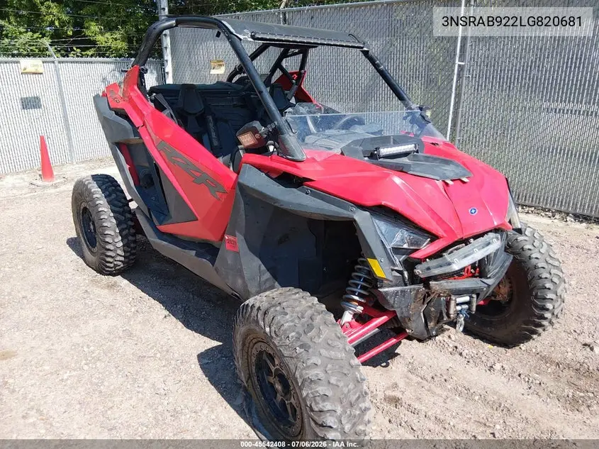 2020 Polaris Rzr Pro Xp Premium VIN: 3NSRAB922LG820681 Lot: 45542408