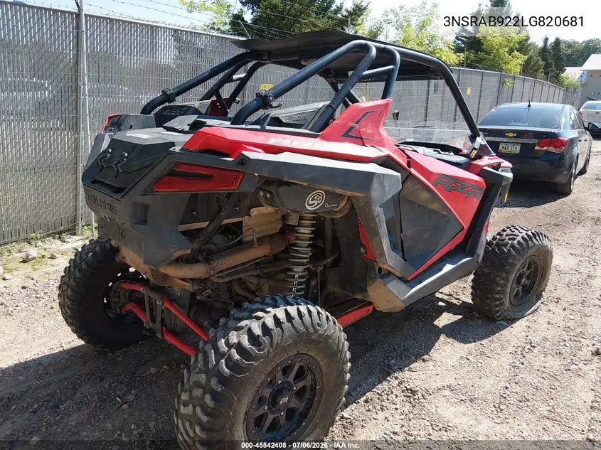 2020 Polaris Rzr Pro Xp Premium VIN: 3NSRAB922LG820681 Lot: 45542408