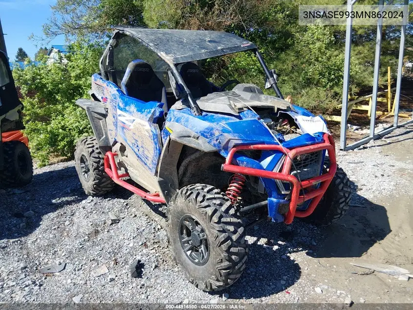 2021 Polaris Rzr Trail S 1000 Premium VIN: 3NSASE993MN862024 Lot: 44916500