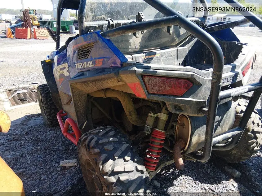 2021 Polaris Rzr Trail S 1000 Premium VIN: 3NSASE993MN862024 Lot: 44916500