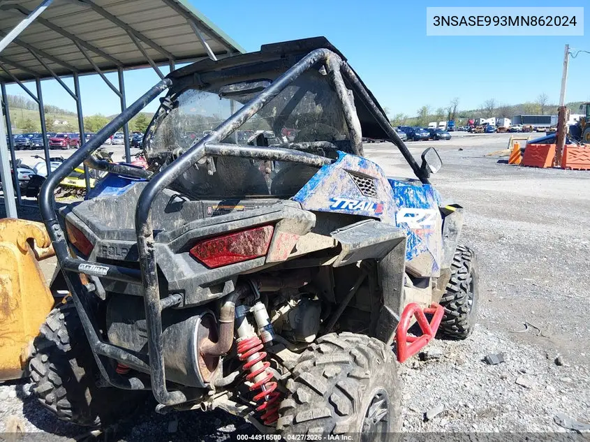2021 Polaris Rzr Trail S 1000 Premium VIN: 3NSASE993MN862024 Lot: 44916500
