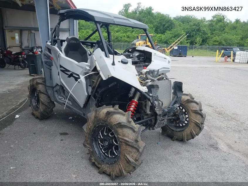 2021 Polaris Rzr Trail S 1000 Ultimate VIN: 3NSASK99XMN863427 Lot: 45028557