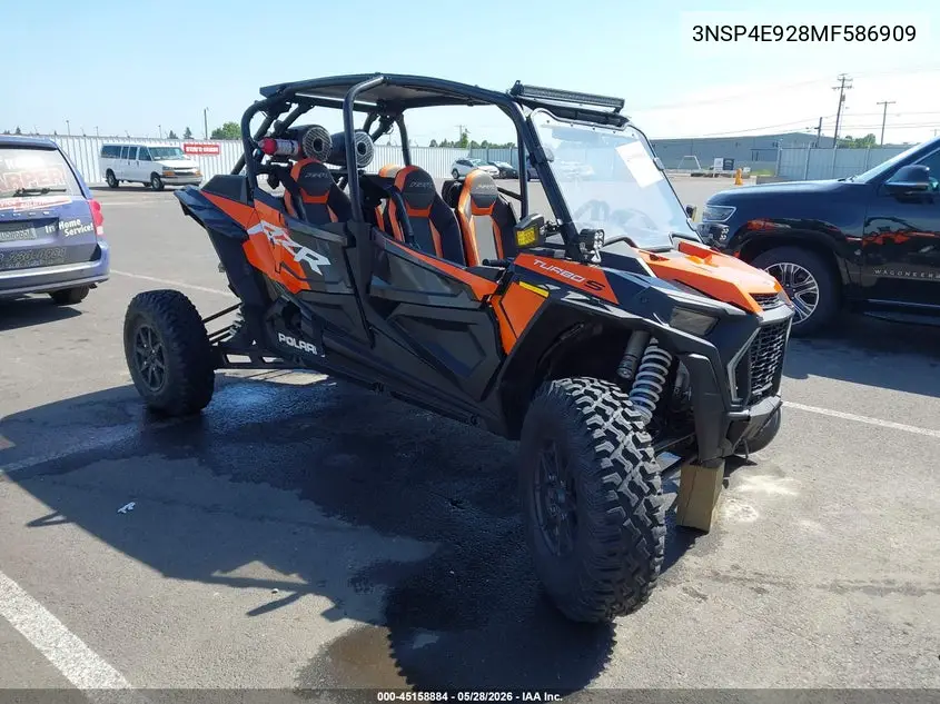2021 Polaris Rzr Xp 4 Turbo S Velocity VIN: 3NSP4E928MF586909 Lot: 45158884