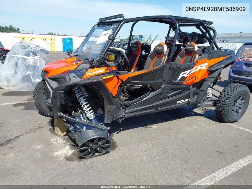 2021 Polaris Rzr Xp 4 Turbo S Velocity VIN: 3NSP4E928MF586909 Lot: 45158884