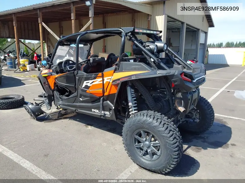 2021 Polaris Rzr Xp 4 Turbo S Velocity VIN: 3NSP4E928MF586909 Lot: 45158884