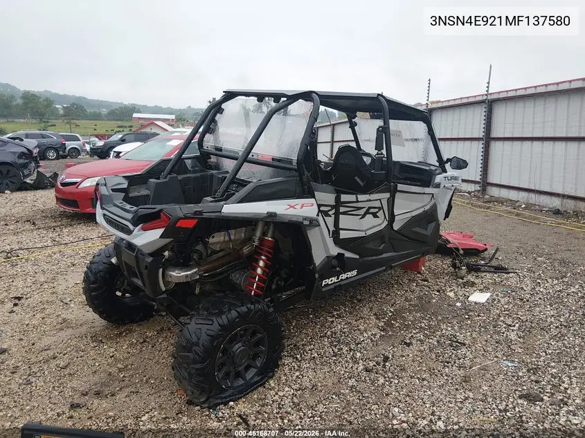 2021 Polaris Rzr Xp 4 Turbo VIN: 3NSN4E921MF137580 Lot: 45168707