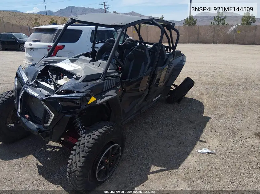 2021 Polaris Rzr Turbo S 4 VIN: 3NSP4L921MF144509 Lot: 45372100