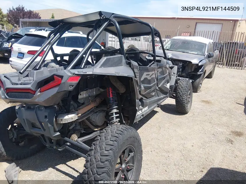 2021 Polaris Rzr Turbo S 4 VIN: 3NSP4L921MF144509 Lot: 45372100