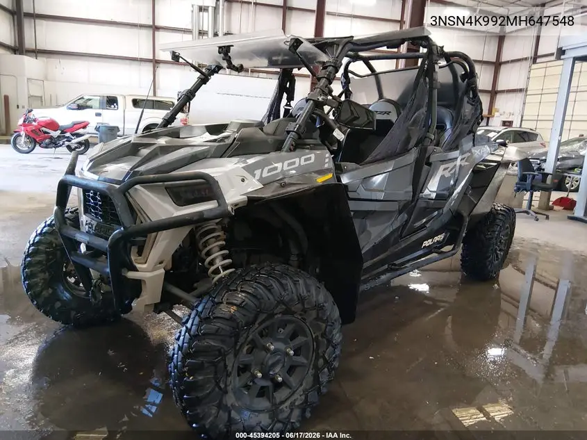2021 Polaris Rzr Xp 4 1000 Premium VIN: 3NSN4K992MH647548 Lot: 45394205