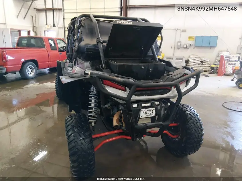2021 Polaris Rzr Xp 4 1000 Premium VIN: 3NSN4K992MH647548 Lot: 45394205
