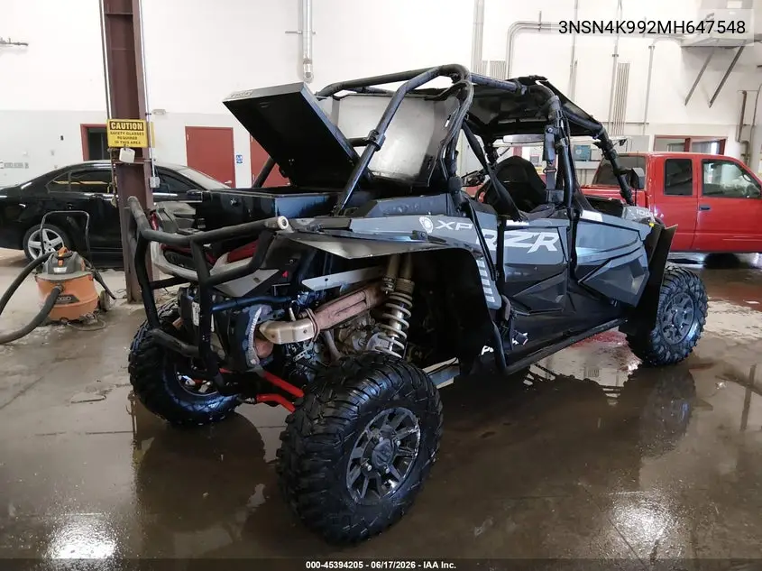 2021 Polaris Rzr Xp 4 1000 Premium VIN: 3NSN4K992MH647548 Lot: 45394205