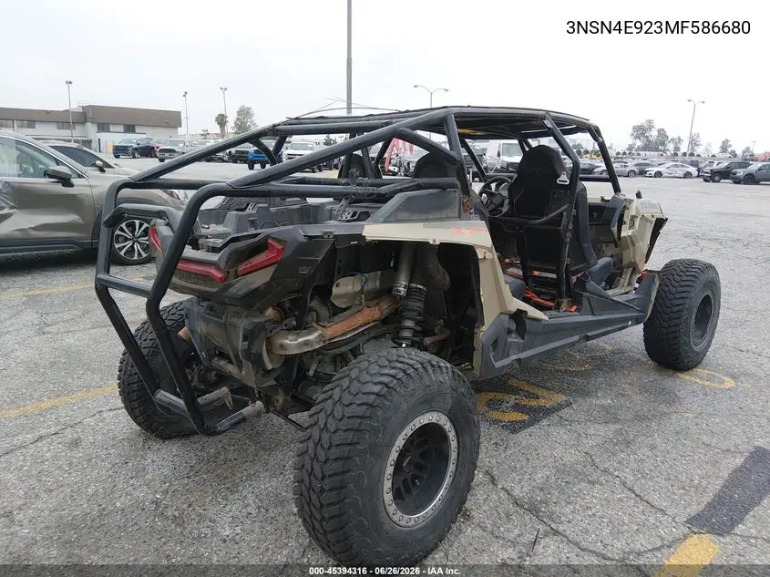 2021 Polaris Rzr Xp 4 Turbo VIN: 3NSN4E923MF586680 Lot: 45394316