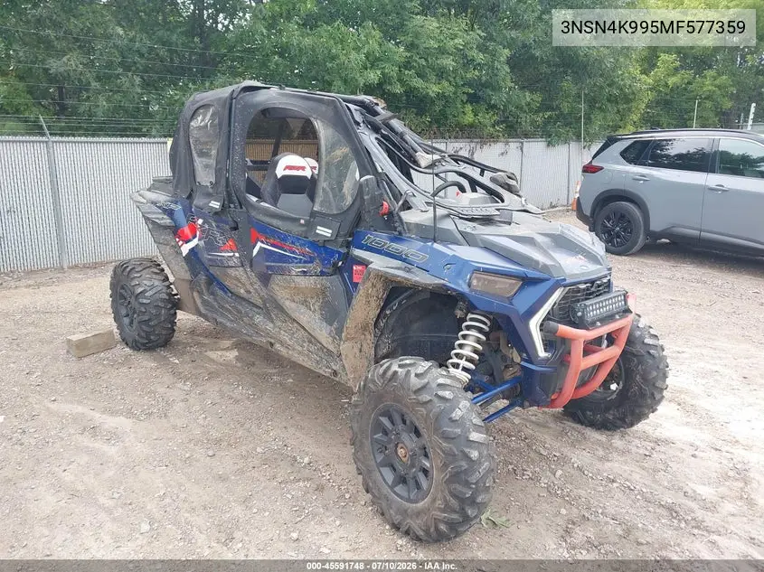 2021 Polaris Rzr Xp 4 1000 Premium VIN: 3NSN4K995MF577359 Lot: 45591748