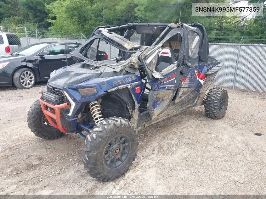 2021 Polaris Rzr Xp 4 1000 Premium VIN: 3NSN4K995MF577359 Lot: 45591748
