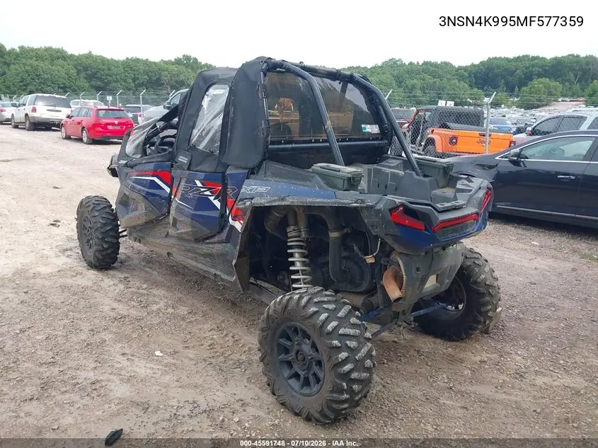 2021 Polaris Rzr Xp 4 1000 Premium VIN: 3NSN4K995MF577359 Lot: 45591748