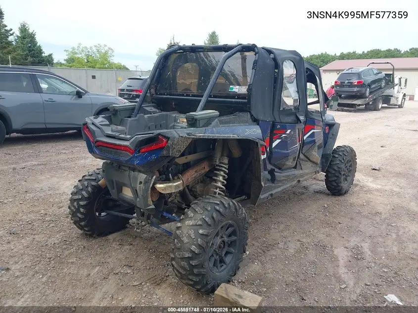 2021 Polaris Rzr Xp 4 1000 Premium VIN: 3NSN4K995MF577359 Lot: 45591748