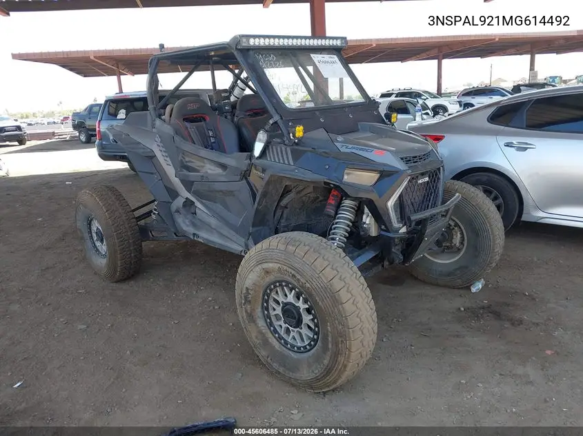 2021 Polaris Rzr Turbo S VIN: 3NSPAL921MG614492 Lot: 45606485