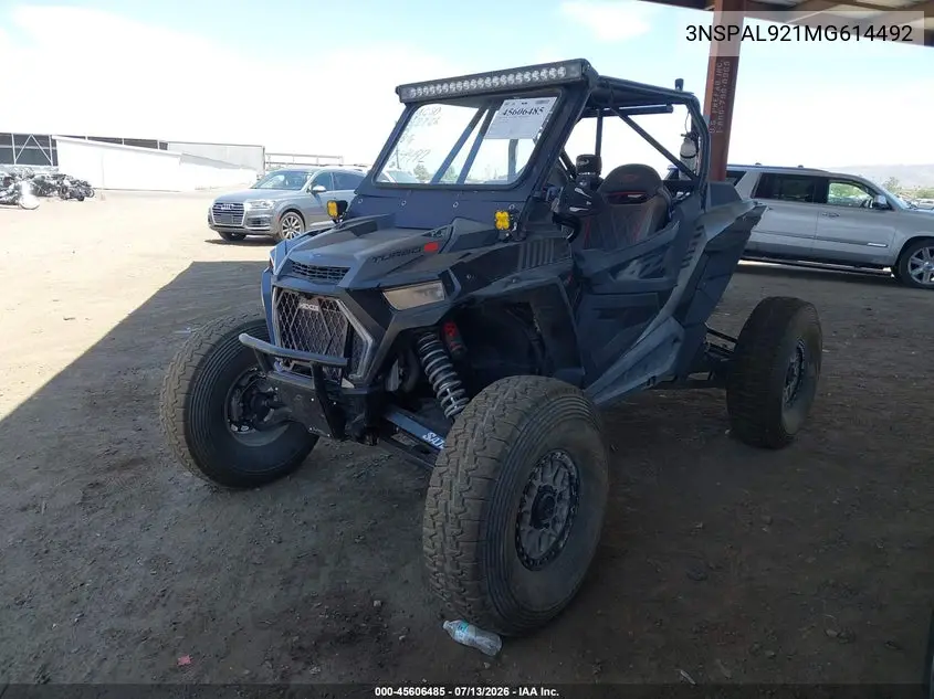 2021 Polaris Rzr Turbo S VIN: 3NSPAL921MG614492 Lot: 45606485