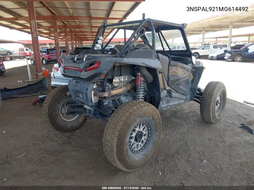 2021 Polaris Rzr Turbo S VIN: 3NSPAL921MG614492 Lot: 45606485