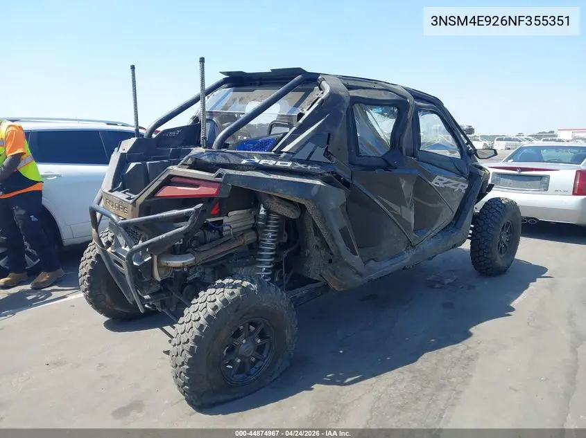 2022 Polaris Rzr Pro Xp 4 Sport VIN: 3NSM4E926NF355351 Lot: 44874967