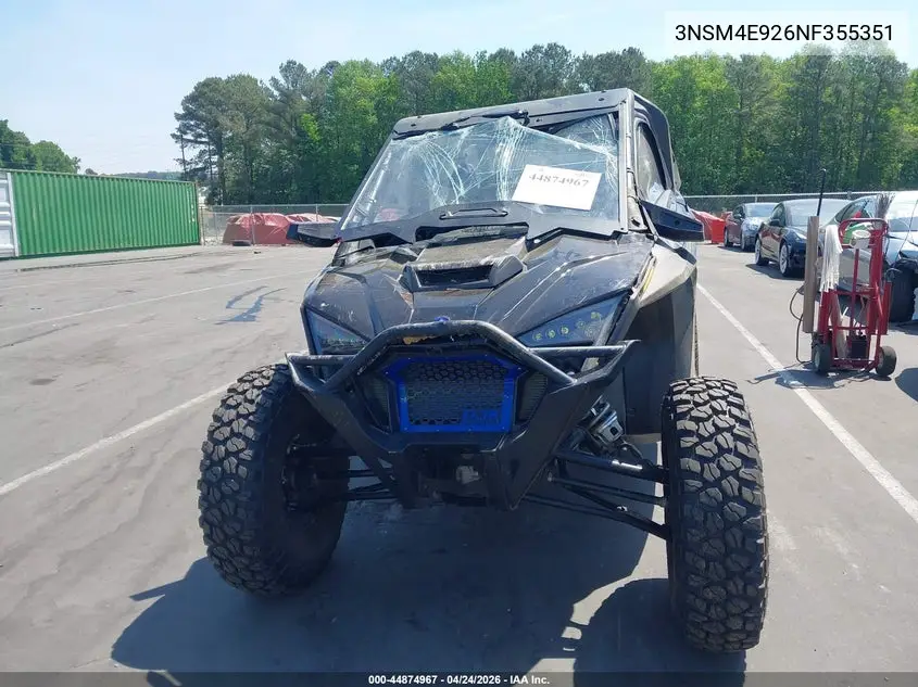 2022 Polaris Rzr Pro Xp 4 Sport VIN: 3NSM4E926NF355351 Lot: 44874967