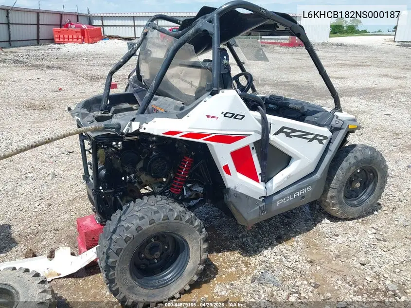 2022 Polaris Rzr 200 Efi VIN: L6KHCB182NS000187 Lot: 44879165