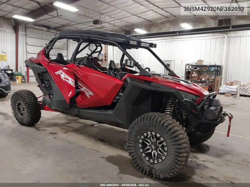 2022 Polaris Rzr Pro Xp 4 Premium VIN: 3NSM4Z920NF352033 Lot: 45042841