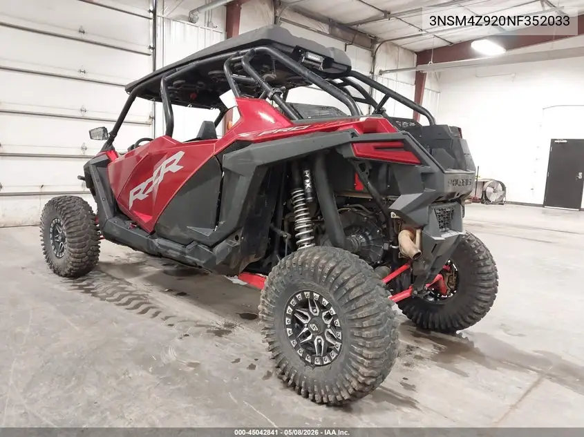 2022 Polaris Rzr Pro Xp 4 Premium VIN: 3NSM4Z920NF352033 Lot: 45042841