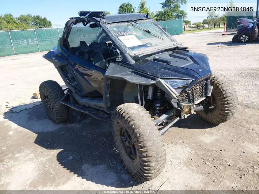 2022 Polaris Rzr Turbo R Sport VIN: 3NSGAE920NG384845 Lot: 45046745