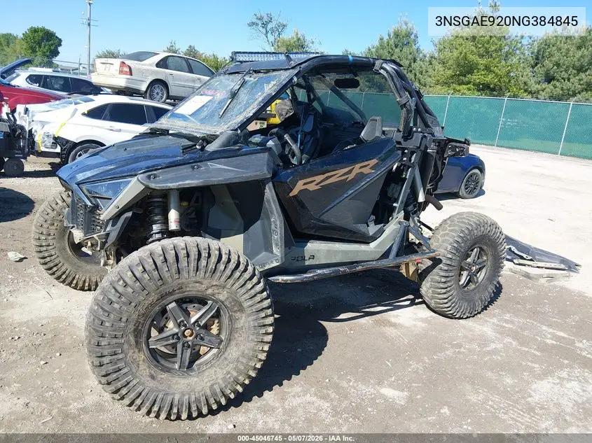 2022 Polaris Rzr Turbo R Sport VIN: 3NSGAE920NG384845 Lot: 45046745