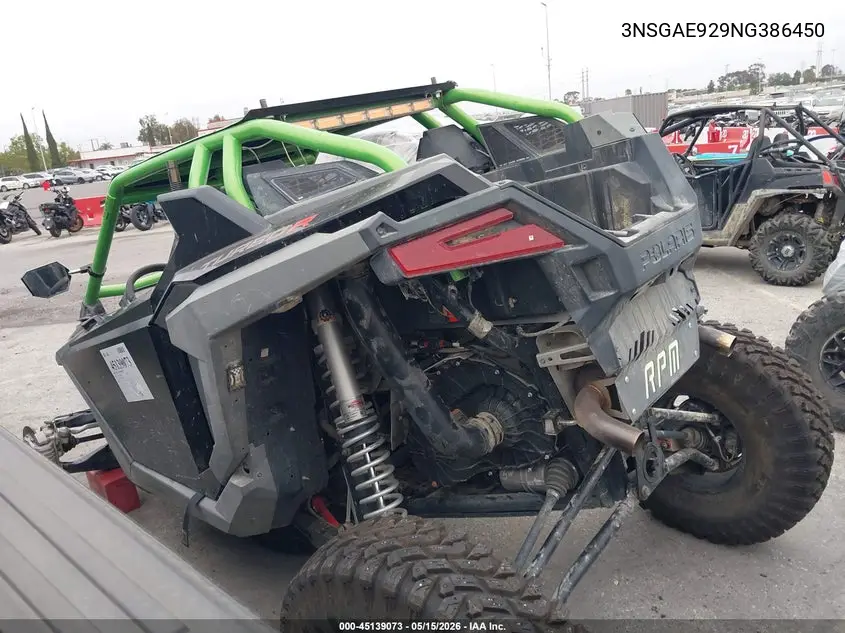 2022 Polaris Rzr Turbo R Sport VIN: 3NSGAE929NG386450 Lot: 45139073