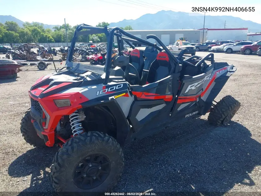 2022 Polaris Rzr Xp 4 1000 Premium VIN: 3NSN4K992NH406655 Lot: 45262442