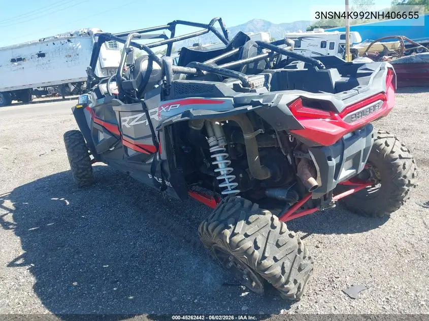 2022 Polaris Rzr Xp 4 1000 Premium VIN: 3NSN4K992NH406655 Lot: 45262442