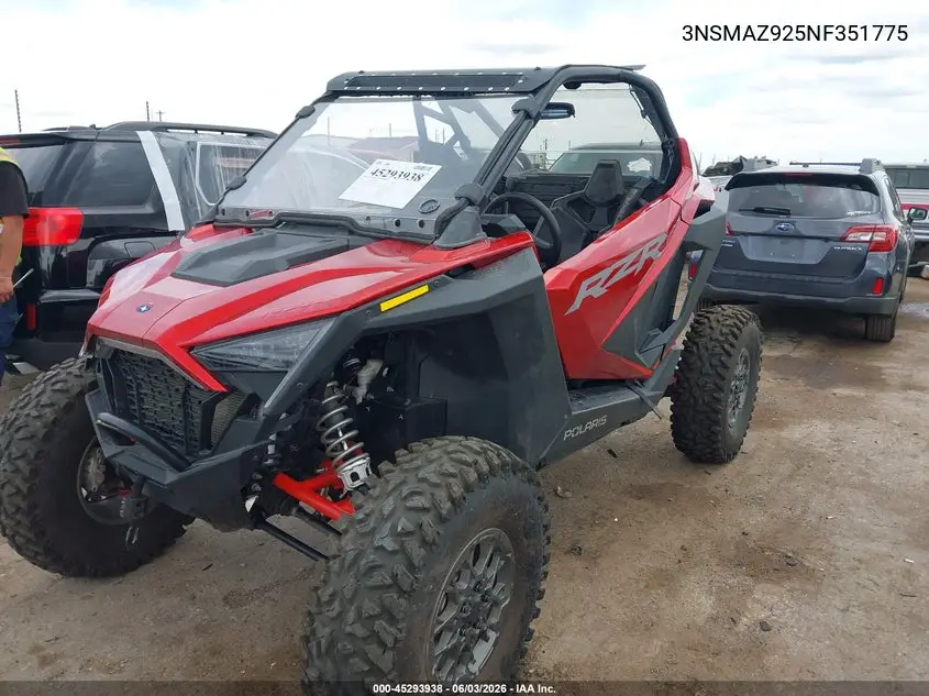 2022 Polaris Rzr Pro Xp Premium VIN: 3NSMAZ925NF351775 Lot: 45293938
