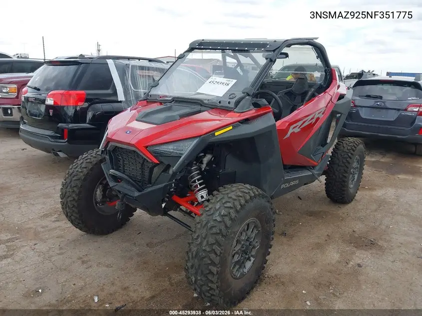 2022 Polaris Rzr Pro Xp Premium VIN: 3NSMAZ925NF351775 Lot: 45293938