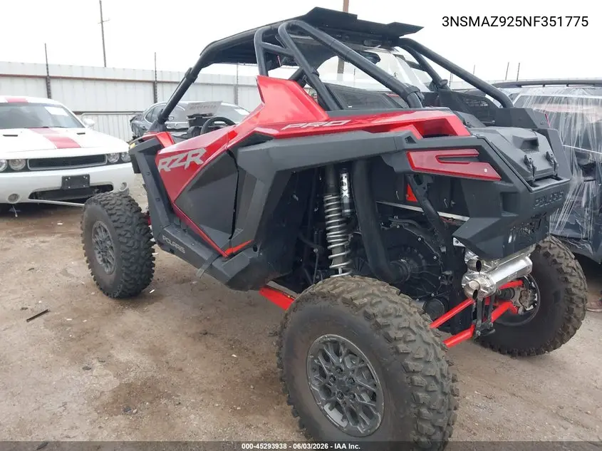 2022 Polaris Rzr Pro Xp Premium VIN: 3NSMAZ925NF351775 Lot: 45293938