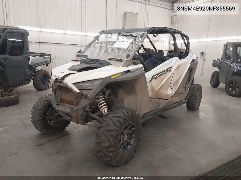 2022 Polaris Rzr Pro Xp 4 Sport VIN: 3NSM4E920NF355569 Lot: 45299143