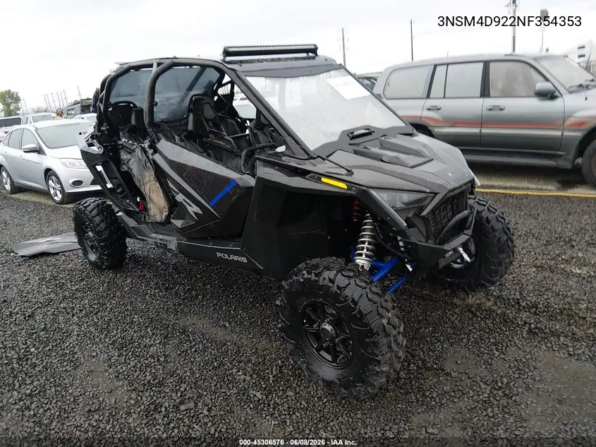 2022 Polaris Rzr VIN: 3NSM4D922NF354353 Lot: 45306576