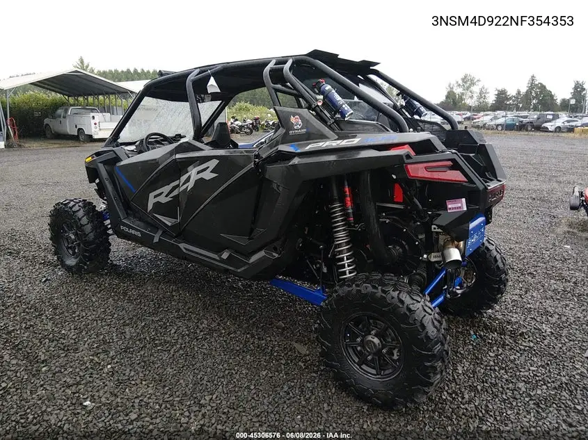 2022 Polaris Rzr VIN: 3NSM4D922NF354353 Lot: 45306576