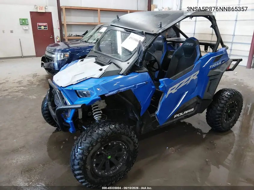 2022 Polaris Rzr Trail Premium VIN: 3NSA5P876NN865357 Lot: 45335004