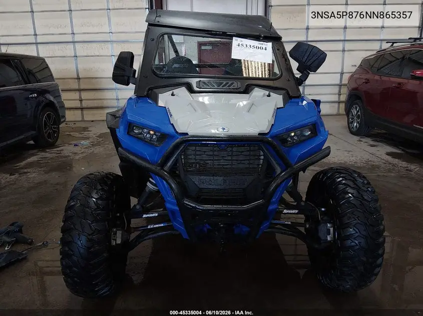 2022 Polaris Rzr Trail Premium VIN: 3NSA5P876NN865357 Lot: 45335004