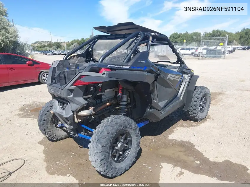 2022 Polaris Rzr Pro Xp Ultimate VIN: 3NSRAD926NF591104 Lot: 45411470