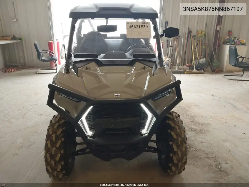 2022 Polaris Rzr Trail Ultimate VIN: 3NSA5K875NN867197 Lot: 45631539