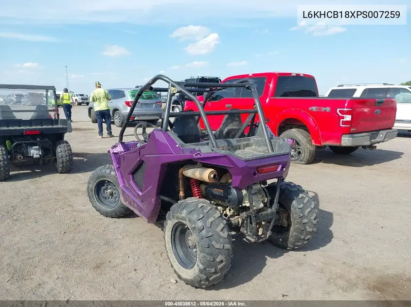 2023 Polaris Rzr 200 Efi VIN: L6KHCB18XPS007259 Lot: 45038612