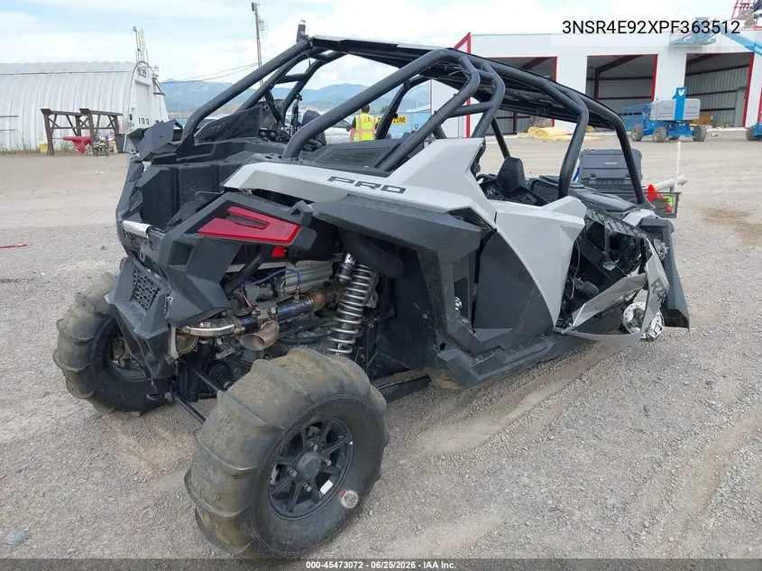2023 Polaris Rzr Pro Xp 4 Sport VIN: 3NSR4E92XPF363512 Lot: 45473072