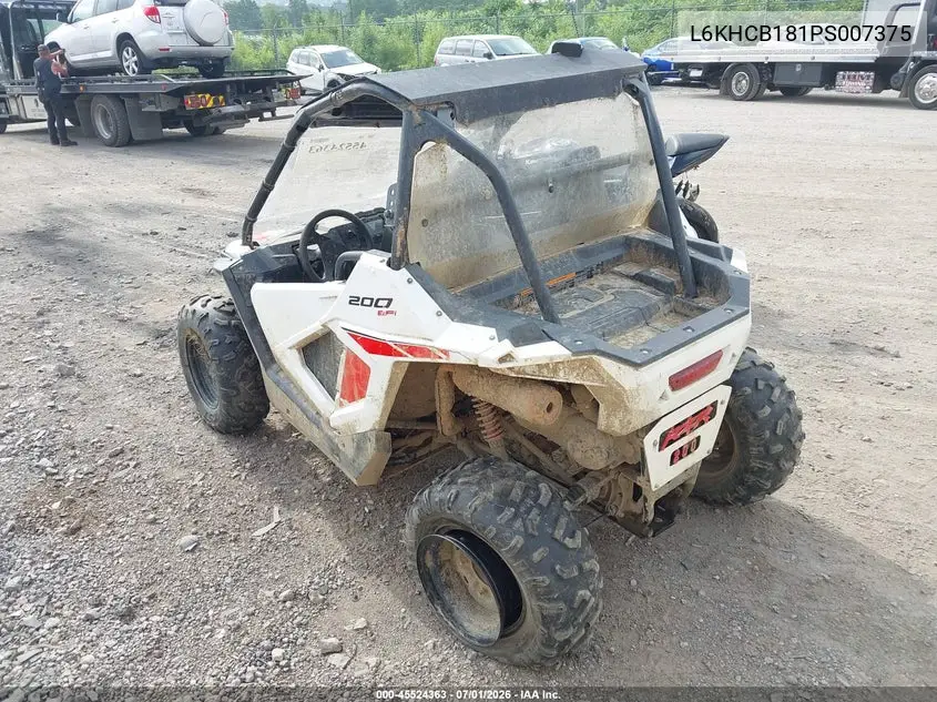 2023 Polaris Rzr 200 Efi VIN: L6KHCB181PS007375 Lot: 45524363