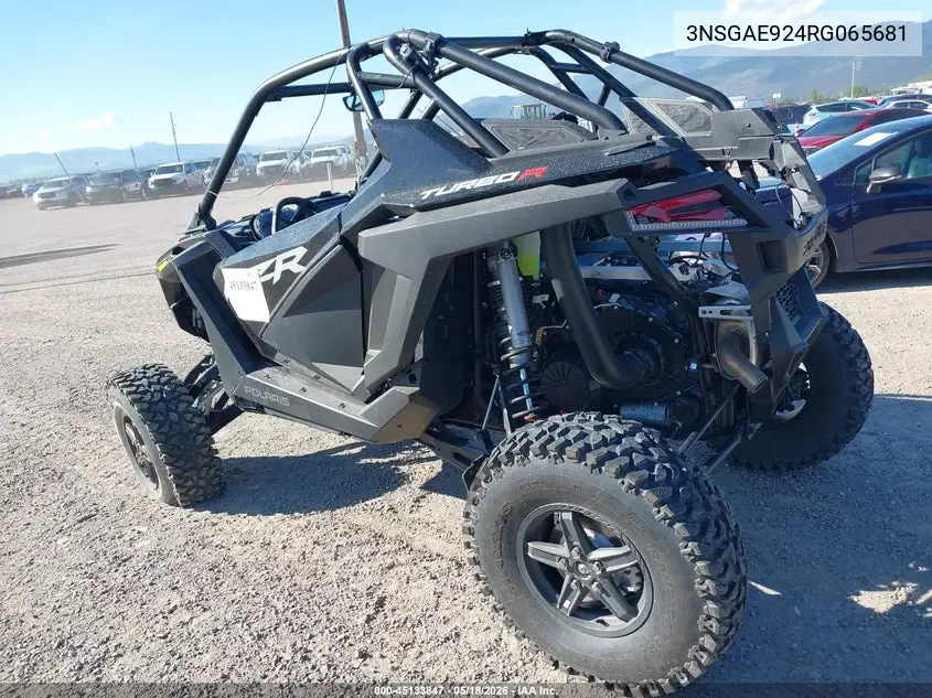 2024 Polaris Rzr Turbo R Sport VIN: 3NSGAE924RG065681 Lot: 45133847