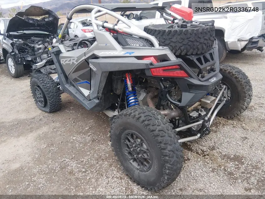 2024 Polaris Rzr Pro R Ultimate VIN: 3NSRGD2K2RG336748 Lot: 45239310